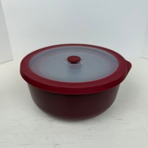 Curtis Stone 8-Piece Mixing Bowl Set Red Vented Airtight Lids Nesting BPA-Free